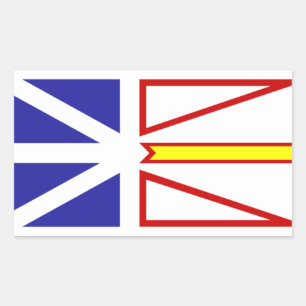 Flag Of Newfoundland Canada Rectangular Sticker
