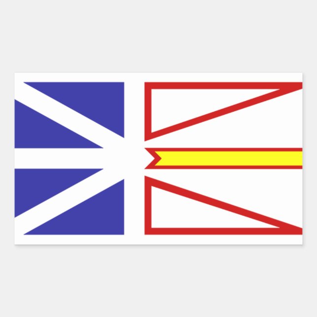 Flag Of Newfoundland Canada Rectangular Sticker (Front)