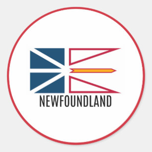 Flag of Newfoundland Classic Round Sticker