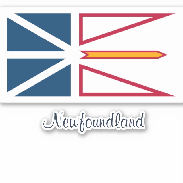 Flag of Newfoundland, labelled (Front)