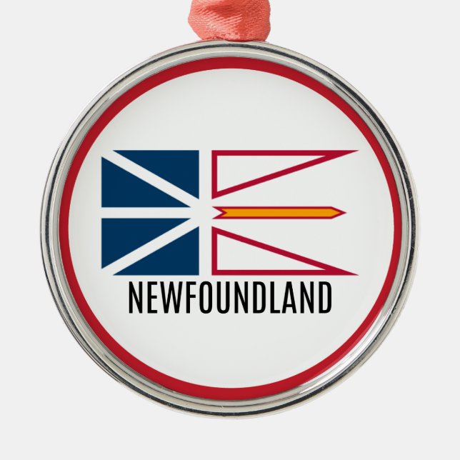 Flag of Newfoundland Metal Tree Decoration (Front)