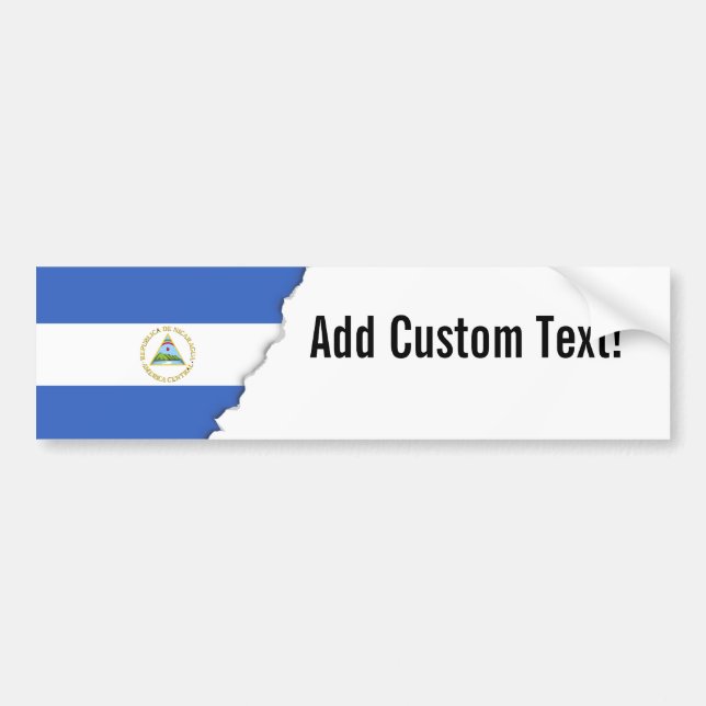 Flag of Nicaragua Bumper Sticker (Front)