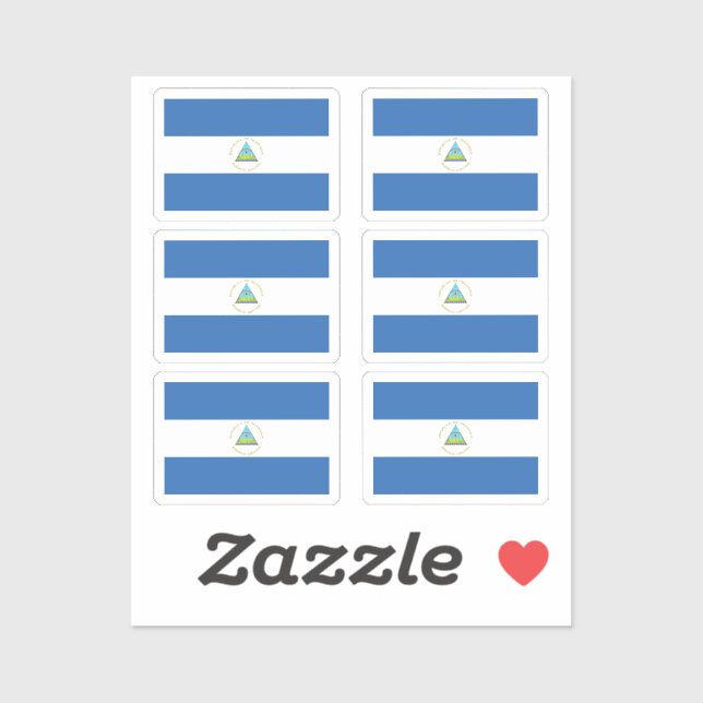 Flag of Nicaragua Collection pack of 6 (Sheet)
