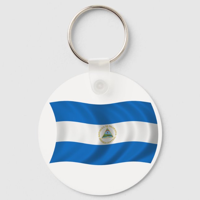 Flag of Nicaragua Key Ring (Front)