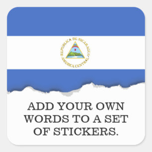 Flag of Nicaragua Square Sticker