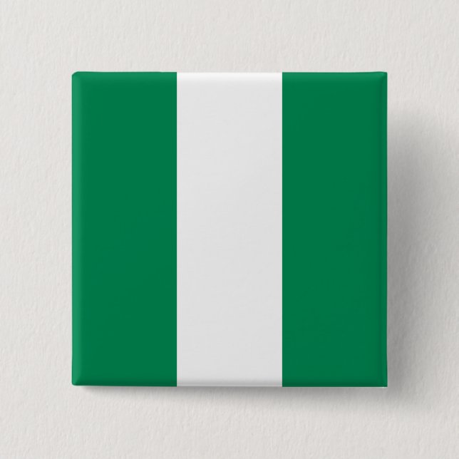 Flag of Nigeria 15 Cm Square Badge (Front)