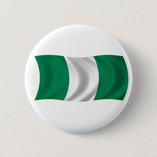Flag of Nigeria 6 Cm Round Badge (Front)