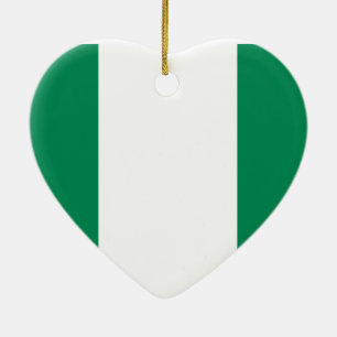 Flag of Nigeria Ceramic Tree Decoration