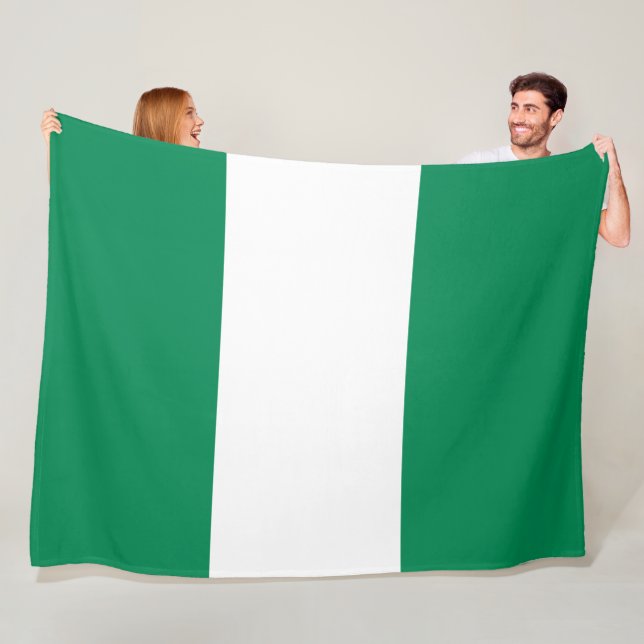 Flag of Nigeria Fleece Blanket (In Situ)