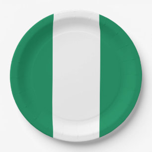 Flag of Nigeria Paper Plate