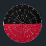 Flag of Nijmegen Dartboard<br><div class="desc">Flag of Nijmegen,  The Netherlands
 The flag consists of two horizontal stripes of equal width,  the upper one black and the lower one red</div>
