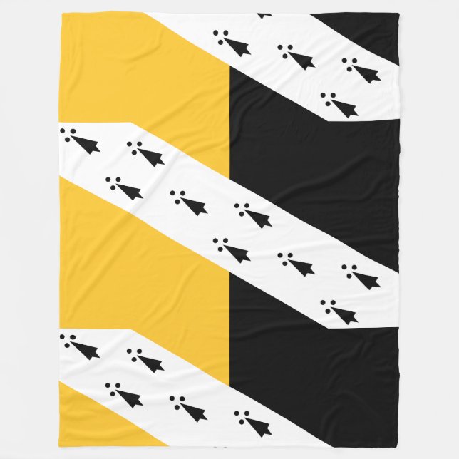 Flag of Norfolk Fleece Blanket (Front)
