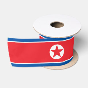 Flag of North Korea (DPRK) Satin Ribbon