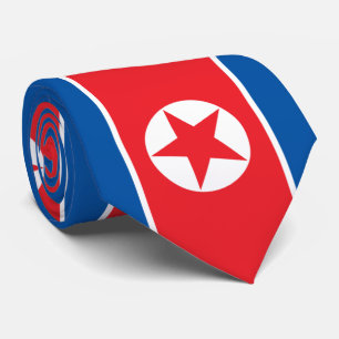 Flag of North Korea (DPRK) Tie
