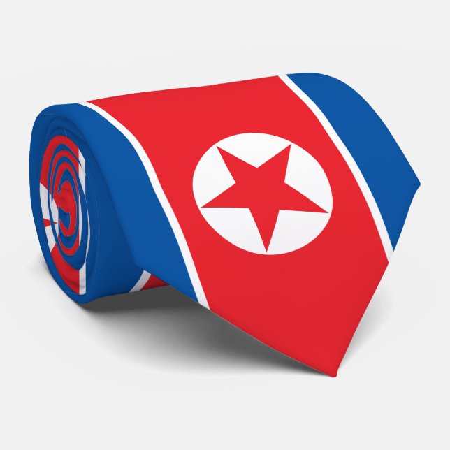 Flag of North Korea (DPRK) Tie (Rolled)