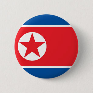 Flag of North Korea on Pin / Button Badge