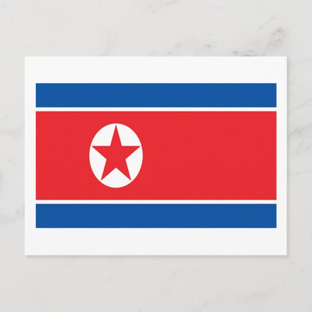 Flag of North Korea Postcard (Front)