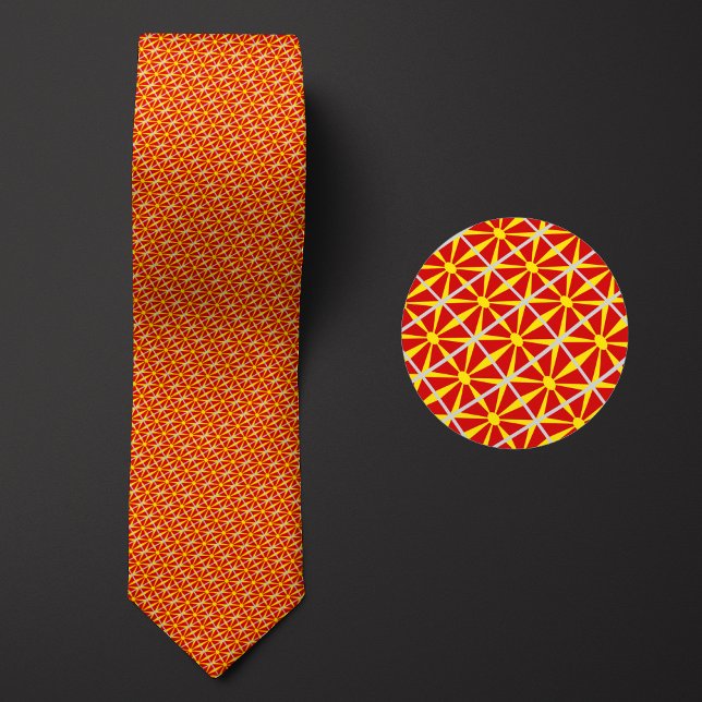 Flag of North Macedonia Pattern Tie (Creator Uploaded)