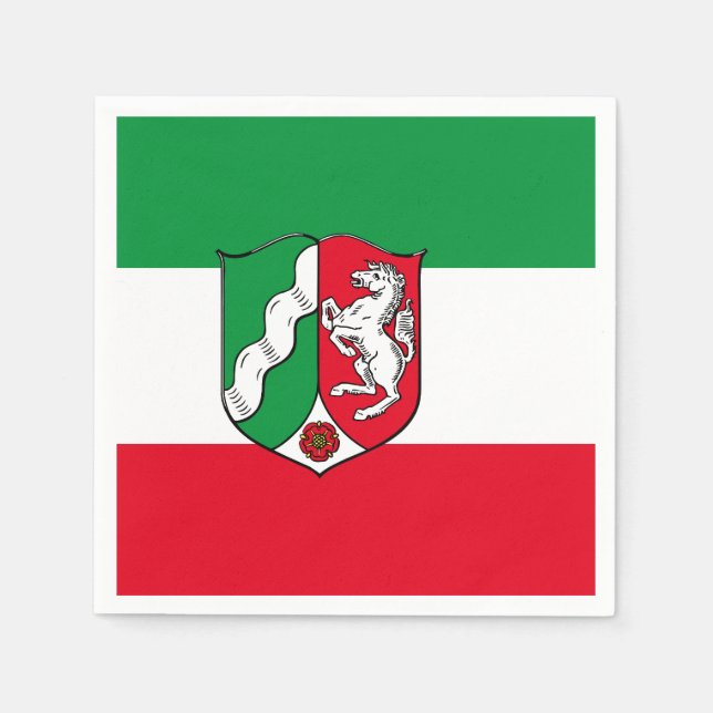 Flag of North-Rhine Westphalia Paper Napkins (Front)