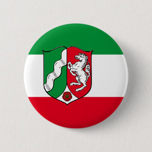 Flag of North-Rhine Westphalia Pinback Button