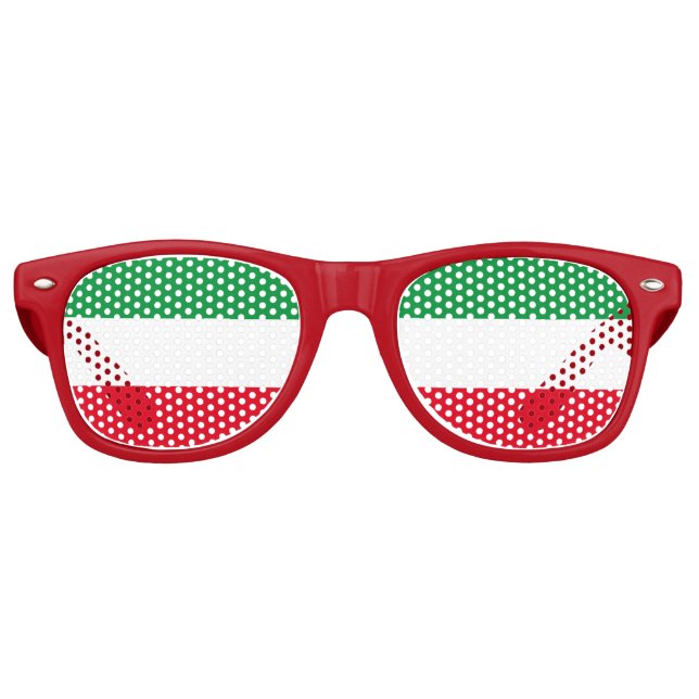 Flag of North-Rhine Westphalia Retro Sunglasses (Front)