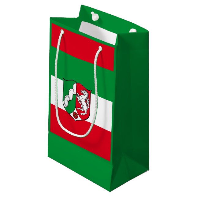 Flag of North-Rhine Westphalia Small Gift Bag (Front Angled)