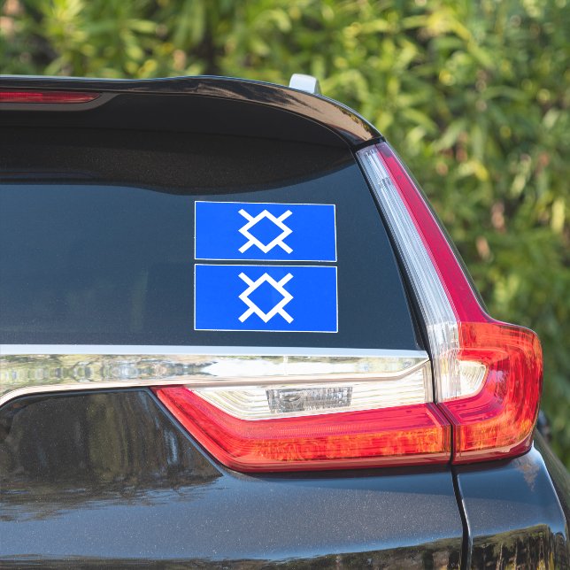 Flag of Northern Cheyenne, 2 stickers (Car Side)