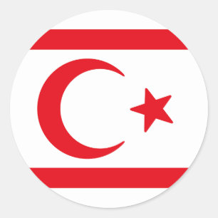 Flag of Northern Cyprus Classic Round Sticker