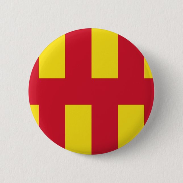 Flag of Northumberland 6 Cm Round Badge (Front)