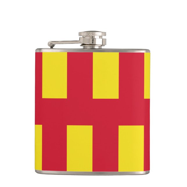 Flag of Northumberland Hip Flask (Front)