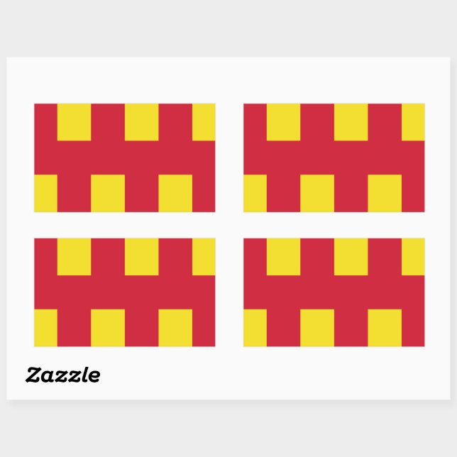 Flag of Northumberland Square Sticker (Sheet)