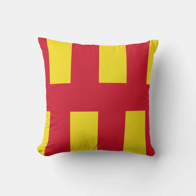 Flag of Northumberland Throw Pillow (Front)