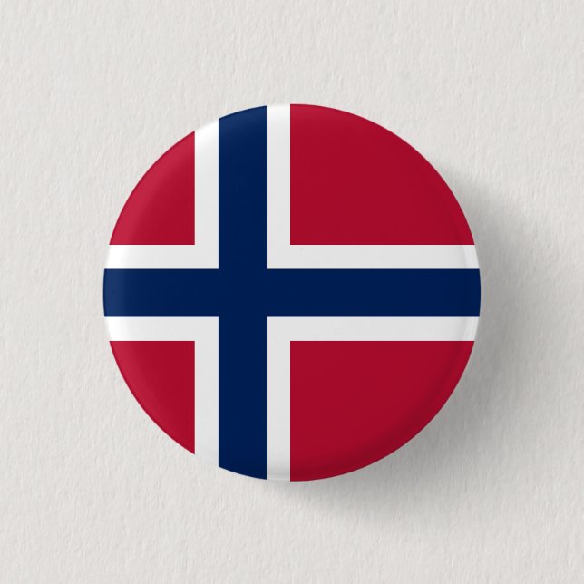 Flag of Norway 3 Cm Round Badge (Front)