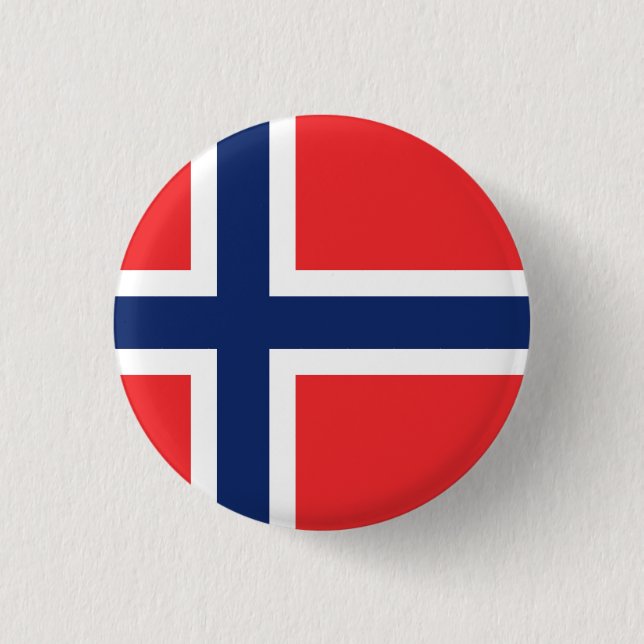 Flag of Norway 3 Cm Round Badge (Front)