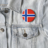 Flag of Norway 6 Cm Round Badge (In Situ)