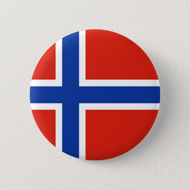 Flag of Norway 6 Cm Round Badge (Front)