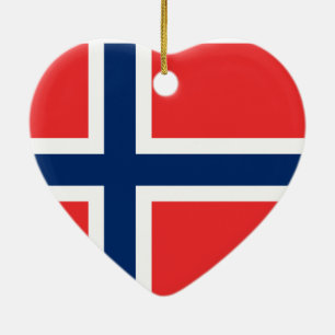 Flag of Norway Ceramic Tree Decoration