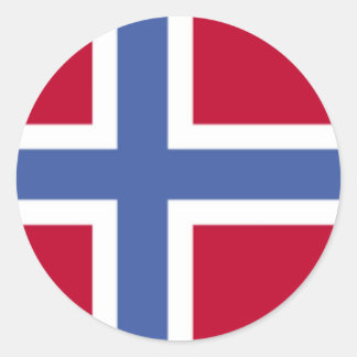 Flag of Norway Classic Round Sticker