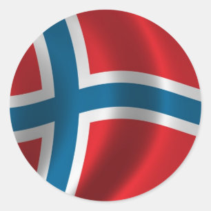 Flag of Norway Classic Round Sticker