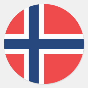 Flag of Norway Classic Round Sticker