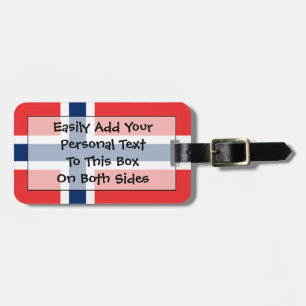Flag of Norway Easy ID Personal Luggage Tag