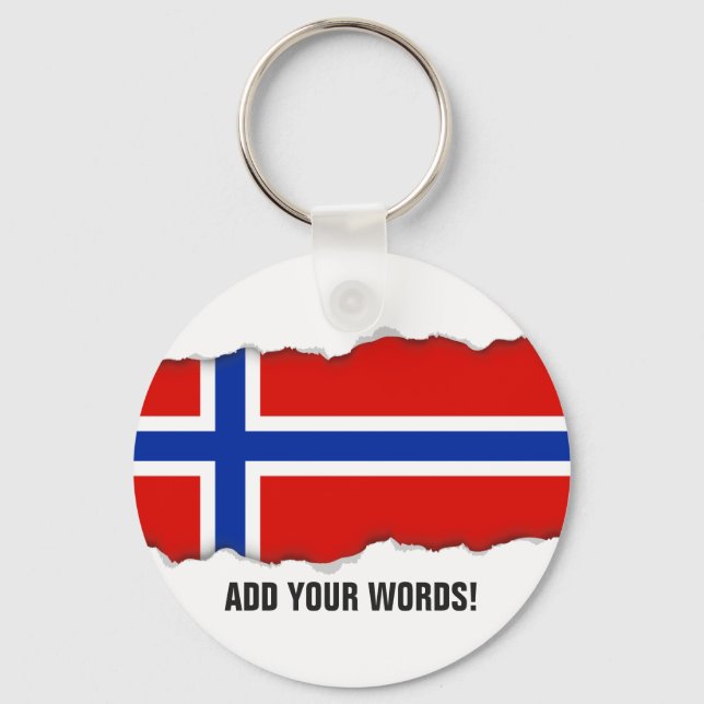 Flag of Norway Key Ring (Front)