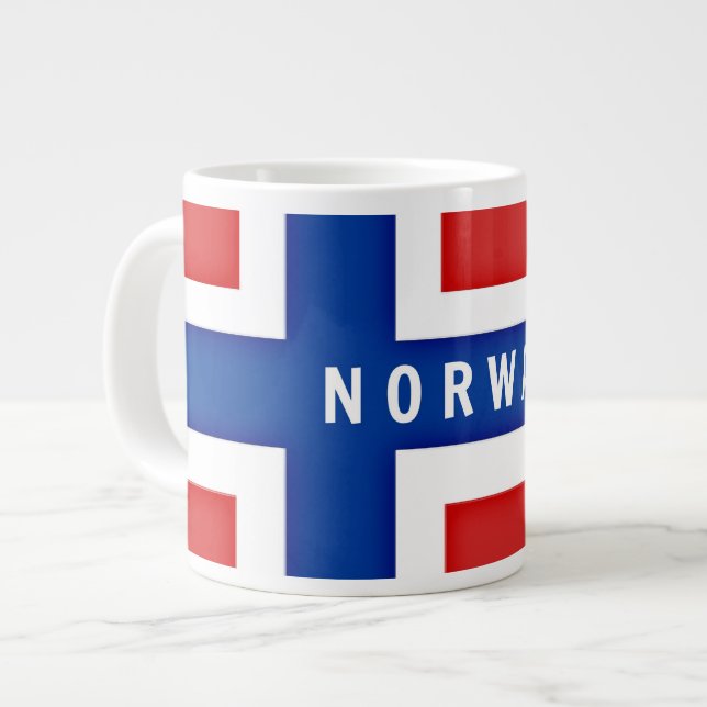 Flag of Norway Large Coffee Mug (Front Left)