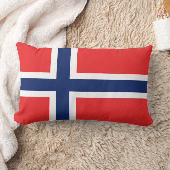 Flag of Norway Lumbar Cushion (Blanket)