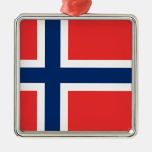 Flag of Norway Metal Tree Decoration