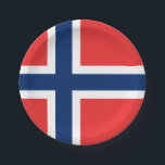 Flag of Norway Paper Plates<br><div class="desc">Flag of Norway Paper Plates</div>