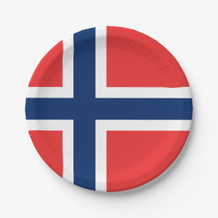 Flag of Norway Paper Plates