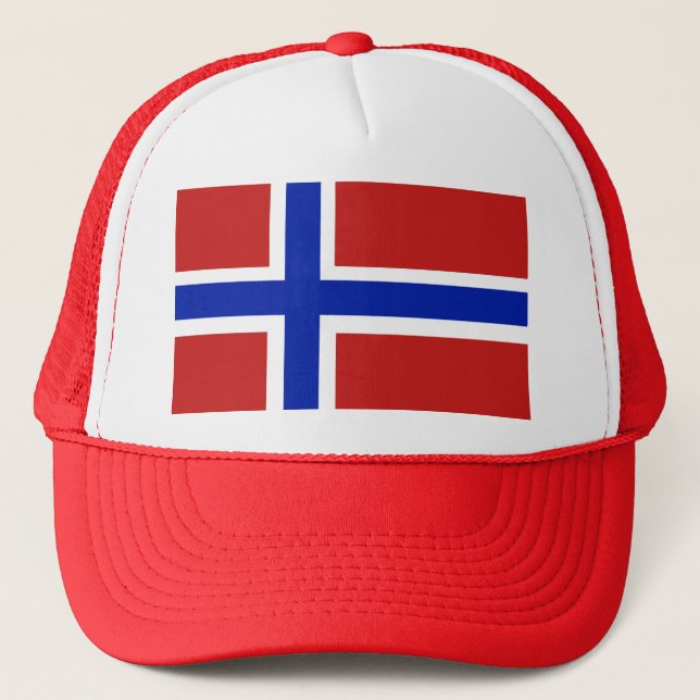 Flag of Norway Scandinavian Trucker Hat (Front)