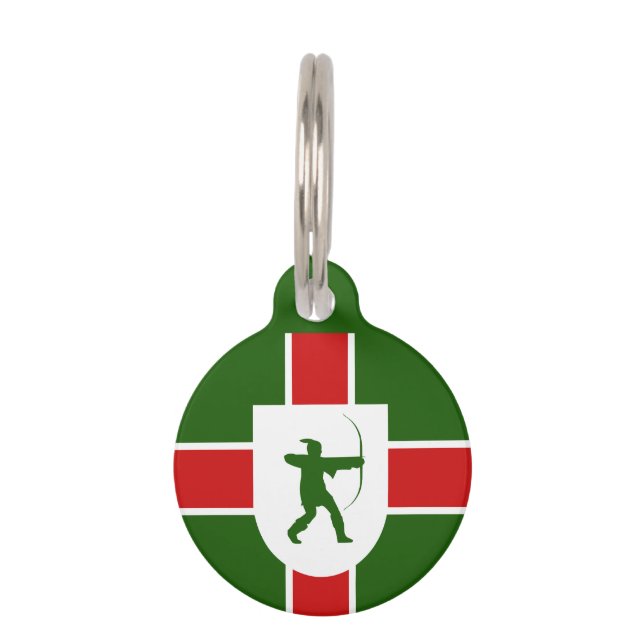 Flag of Nottinghamshire Pet ID Tag (Back)