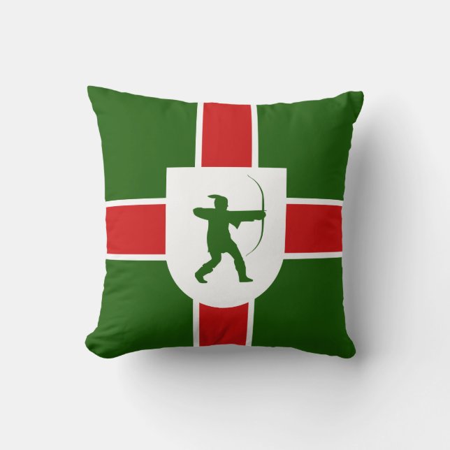 Flag of Nottinghamshire Throw Pillow (Front)